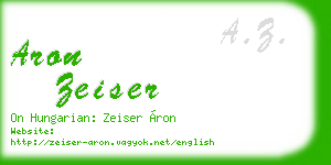 aron zeiser business card